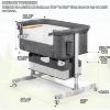 MYKKO Baby Bassinet Bedside Sleeper with Diaper Changing Station + Mosquito Net + 16gallon Capacity Storage, Adjustable - 2 of 4