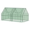 CAVINAS 6'x 3' Galvanized Raised Garden Bed with Mini PVC Greenhouse Cover Garden Sheds with Roll-Up Windows - 2 of 4