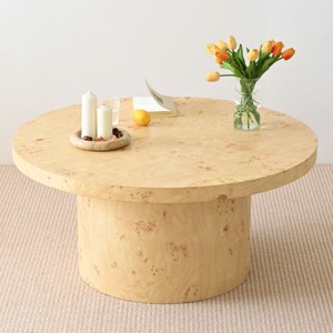 40" Round Coffee Tables,Circle Coffee Tables For Living Room,Modern Coffee Table With Round Base-Tanpinhause - 1 of 4