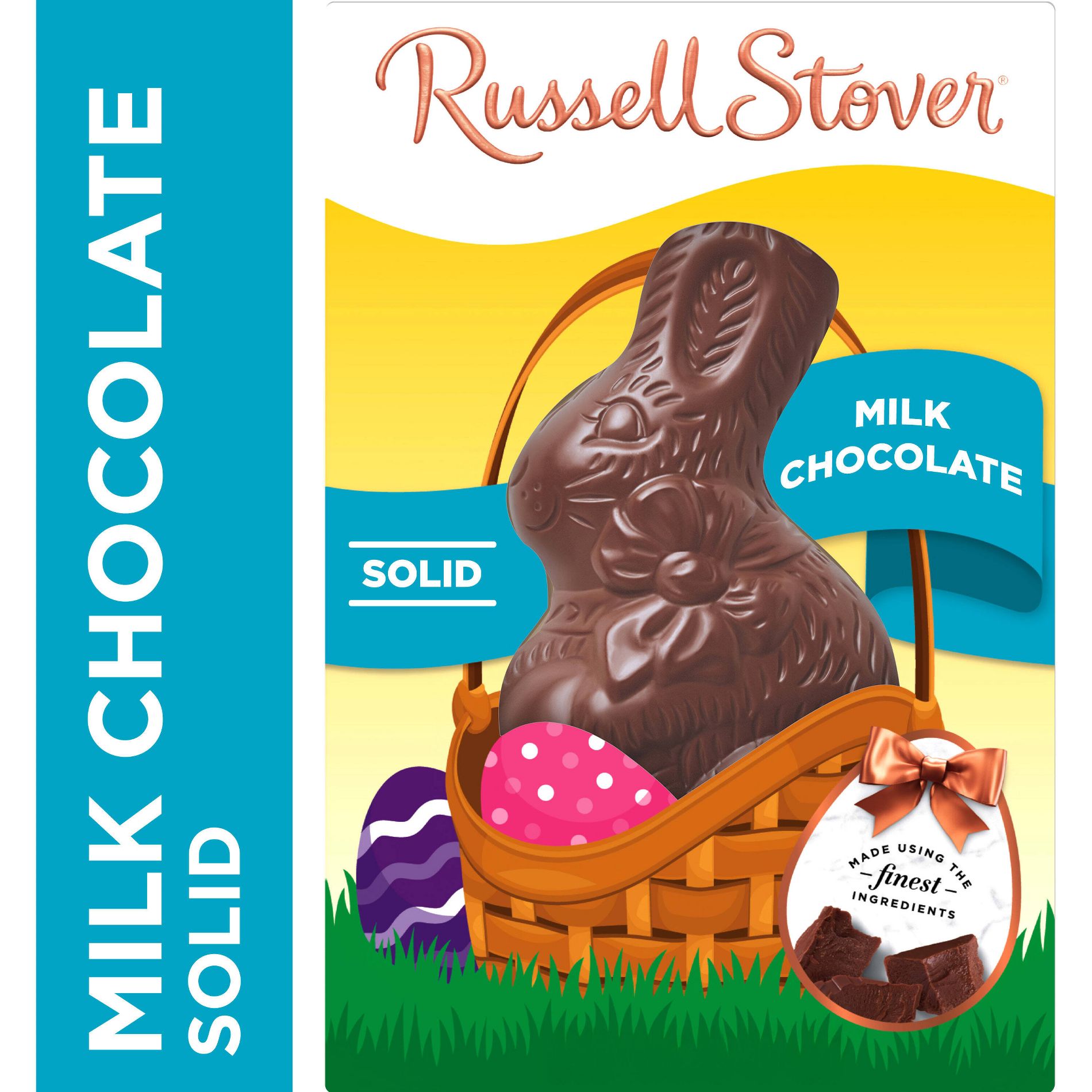 RUSSELL STOVER Easter Bunny Solid Milk Chocolate Candy Rabbit - 1.5oz
