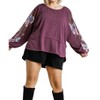 Women's Floral Lace Sleeve Top - umgee - 3 of 3