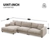 NicBex Couches for Living Room 134" Oversized L Shaped Couch Corduroy Sectional Sofa with USB Charging Port, Cup Holder, 50"Chais - 4 of 4