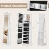 Costway 360° Swivel Jewelry Armoire with Full-Length Mirror Rear Shelves Makeup Mirror - 3 of 4