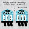 Big Dot of Happiness Two Cool - Boy - Blue 2nd Birthday Party Game Pickle Cards - Pull Tabs 3-in-a-Row - Set of 12 - 3 of 4