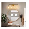 KAISITE 2 - Light Black and Gold Dimmable Bathroom Vanity Light with Globe Glass Shade - 4 of 4