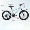 VisioGear Bicycles, 20 Inch Children's Bicycle, 7 - Speed Bicycle with Mountain Tire for Boys and Girls Kids Bike, Blue, 55.9"*32.2"*21.2" - 3 of 4