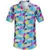 Men's Hawaiian Short - Sleeve Shirt, Classic Aloha Button - Down, Casual Beach Party Vacation Top - 2 of 4