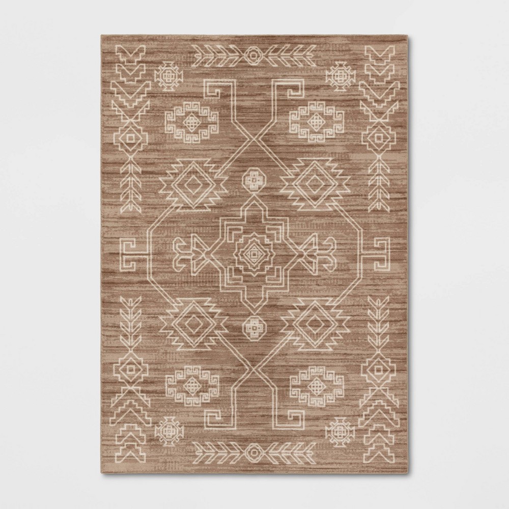 7'x10' Global Persian Style Area Rug Tan - Threshold™