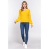 Slickblue Women's Double V-Neck Sweater, Long Sleeve Relaxed Fit, Black/Grey/Red/Yellow Knit, Size S-L - 3 of 4