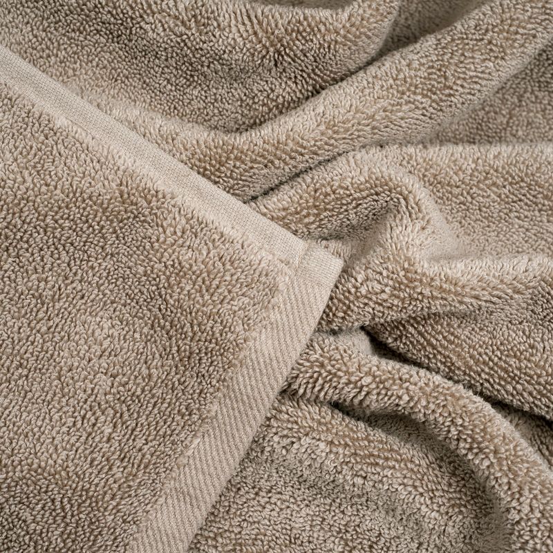 Hastings Home 100% Cotton Absorbent Towel Set - Taupe, 6 Pieces, 4 of 7