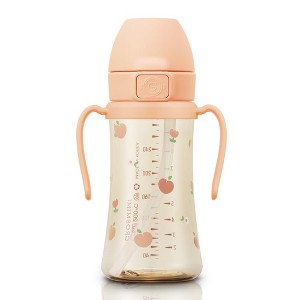 Grosmimi PPSU Straw Cup with Flip Top - 10oz (300ml) Stage 2 Straw - 1 of 4