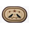 Earth Rugs Rustic Oval Patch Tread Rug – Crow and Barn Stars Design 20"x30" - 2 of 3