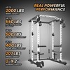 Power Cage 2000LBS, Multi-Functional Squat Rack with Cable Cross-Over System & LAT Pull Down, 5-in-1 Home Gym Strength Trainer - 4 of 4