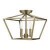 Livex Lighting Devone 3 - Light Semi-Flush Mount in  Antique Brass - 2 of 4