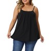 Agnes Orinda Women's Plus Size Sleeveless Adjustable Strap Pleated Elegant Basic Casual Packs Camisoles - image 2 of 4