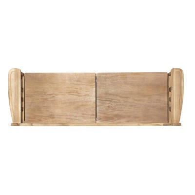 Aria Rustic Natural Wash 52" Split Seat Storage Bench