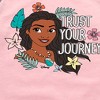 Girls' - Moana - Trust Your Journey Shirt Tail Raglan Graphic T-shirt - 2 of 3