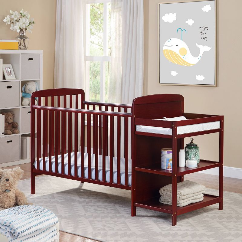 Suite Bebe Ramsey 3-in-1 Convertible Crib and Changer Combo - Cherry, 3 of 7