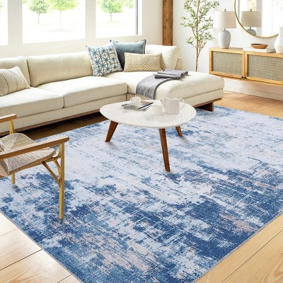 WhizMax Area Rug Abstract Rug Distressed Mat Throw Floor Carpet for Bedroom Living Room