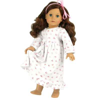 Sophia's Long Nightgown with Floral Print for 18" Dolls