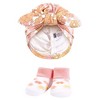 Hudson Baby Infant Girls Turban and Socks Set, Peace Love And Flowers, One Size - 3 of 4