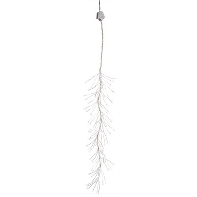 Vickerman 144ct Multi-Function LED Snowfalling Branch Christmas Lights White - 5.08' Silver Wire