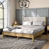 HOMES: Inside + Out Queen Belna Platform Bed with Boucle Upholstery Natural - image 2 of 4