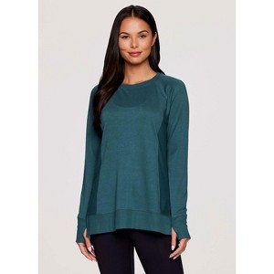 RBX Active Women's Ultra Lightweight French Terry Pullover Long Sleeve Yoga Tunic with Thumbholes - 1 of 4