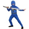 HalloweenCostumes.com Blue Ninja Master Toddler Costume for Boys and Girls, Shadow Warrior Outfit with Dragon Embalm for Halloween - 4 of 4