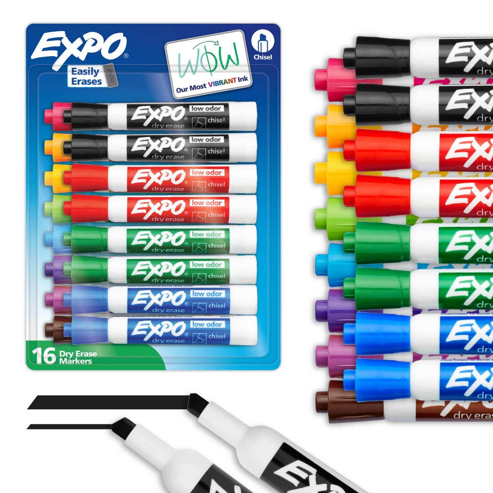 Expo 16pk Expo Chisel Dry Erase Markers