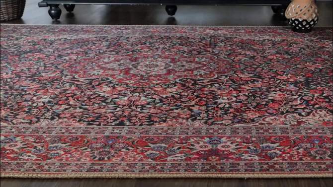Modern Geometric Floral Medallion Indoor Area Rug or Runner by Blue Nile Mills, 2 of 9, play video