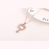 Amy and Annette 18K Rose Gold Heart Pendant Necklace with crystals - 2 of 4