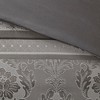 7 Piece Jacquard Comforter Set Grey Queen - 3 of 4