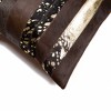 HomeRoots Set of Two 18" Chocolate Cowhide Throw Pillows - 4 of 4