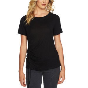 1.STATE Womens Cinched Asymmetrical-Hem Basic T-Shirt - 1 of 1