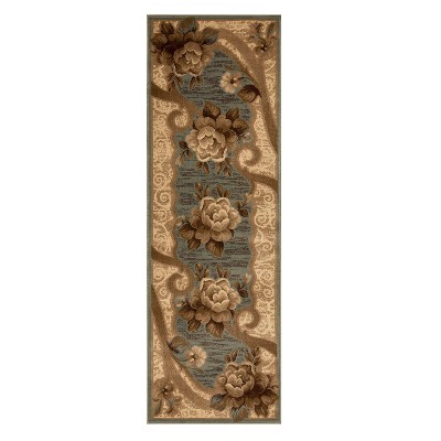 Minimalist Modern Floral Block Power-loomed Living Room Bedroom Entryway  Indoor Area Rug Or Runner By Blue Nile Mills : Target