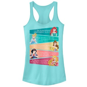 Juniors Womens Disney Princesses Advice Racerback Tank Top - 1 of 3