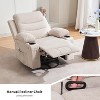 Recliner Chair,Oversized Manual Reclining Rocking Chair,Swivel Glider with Cup Holder, Massage and Heat Recliner, Indoor Small Single Sofa Chairs - 4 of 4