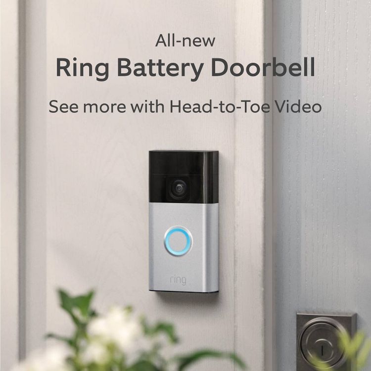 Ring Starter Set with Battery Doorbell and Indoor Cam: Security Wi-Fi System, 2 Cameras, 2 of 12