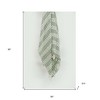 HomeRoots Green Woven 100% Cotton Throw Blanket - 3 of 4
