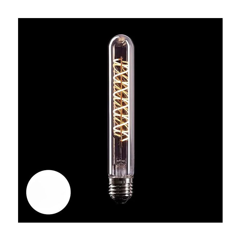 CROWN LED 110V-130V, 40 Watt Edison Flute Tube Light Bulb E26 Base Dimmable Incandescent Bulbs, 6 Pack, 2 of 4