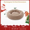 JOEJOY Round Dog Bed with Anti-Slip Bottom & Removable Cover,Rabbit Fur and Teddy Fabric with Drawstrings - 2 of 4