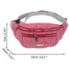 Unique Bargains Bamboo Leaves Pattern Fanny Pack 1 Pc - 3 of 4