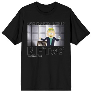 South Park Victor Chaos NFTs Quote Men's Black Short Sleeve Crew Neck Tee - 1 of 3