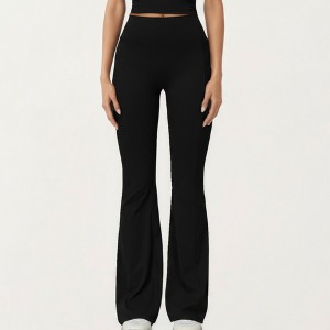 Anna-Kaci Active Women's High Waist Flare Leg Athletic Pants with Smooth Stretch Fabric and Contoured Supportive Fit - 1 of 4