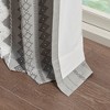 Cotton Printed Curtain Panel with Chenille Stripe and Lining White/Navy 50x95" - 4 of 4