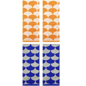REGALWOVEN Geometric Absorbent Soft Cotton Decorative Hand Towel for Bathroom 4 Pack - 1 of 4