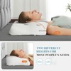 DOMETOUR Neck Support Pillow Ergonomic Sleeping Pillow for Bedroom Bedding 1 Piece - 2 of 4