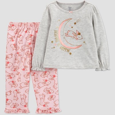 Toddler Girls 2pc Bunny Pajama Set Just One You made by