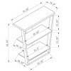 NicBex Narrow Console Table with 3 Open Storage Shelves,Stylish Minimalist Entryway Table,Modern Couch Table for Living Room,White - 3 of 4